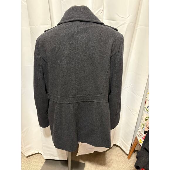 Michael Kohrs Women's XL Grey Peacoat needs button moved - Picture 3 of 7